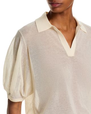 Blouson Polo in Sheer Crepe
