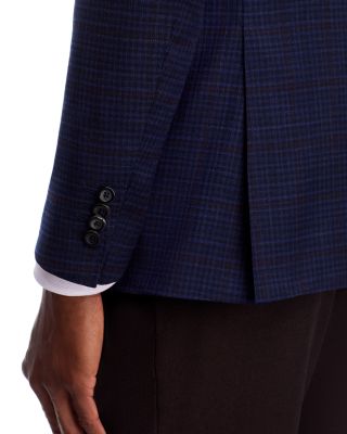 Kei Windowpane Unstructured Trim Fit Sport Coat