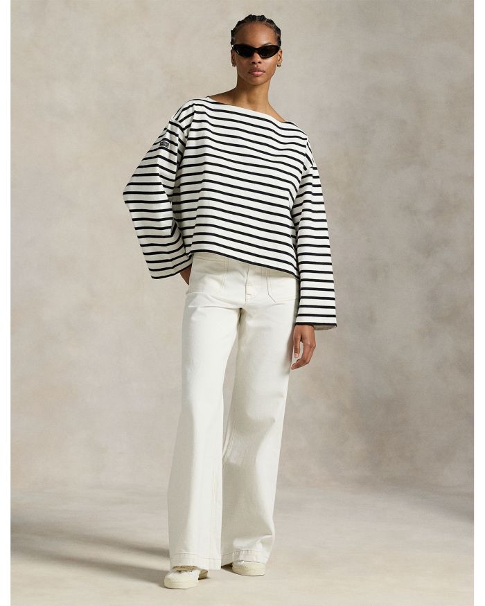 Denim Wide Leg Sailor Pants