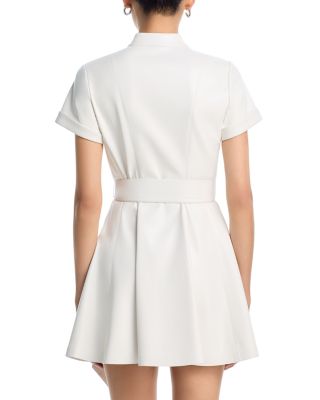Lucy Faux Leather Short Sleeve Mini Dress