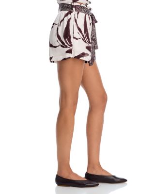 Printed Tie Waist Shorts