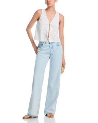 Sleeveless Tie Front Top