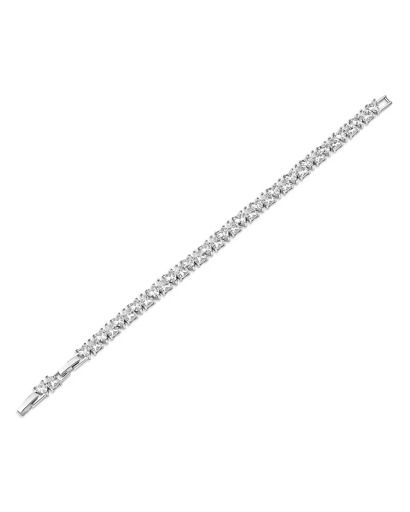 Kenneth Jay Lane Cubic Zirconia Heart Tennis Bracelet