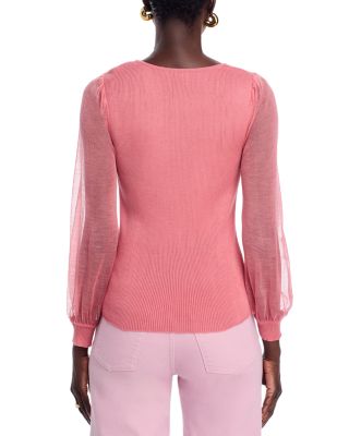 Sheer Sleeve Sweater