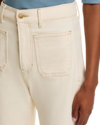 Grant High Rise Wide Leg Jeans in Ecru