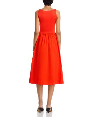 Mixed Media Tank Midi Dress