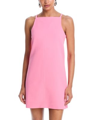Crepe High Neck Mini Dress - Exclusive
