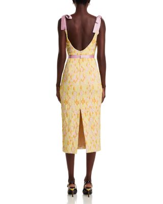 Acacia Daisy Stretch Brocade Corset Dress