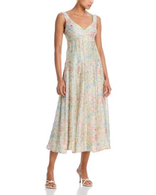 Floral Seamed Midi Dress - Exclusive