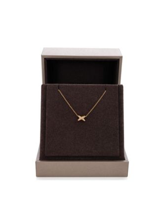 Small Jeux de Liens Pendant Necklace 18K Gold with Diamonds