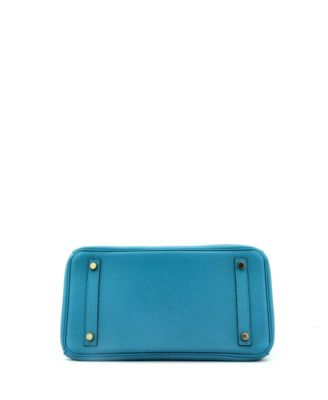 Birkin 30 Handbag Blue Togo with Gold Hardware