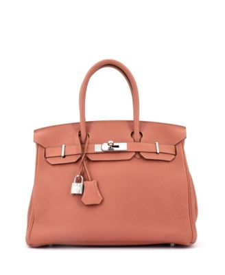 Pre-Owned HERMÈS - Birkin 30 Handbag Pink Togo with Palladium Hardware