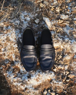 Natural Grain Leather Mocassin Loafers