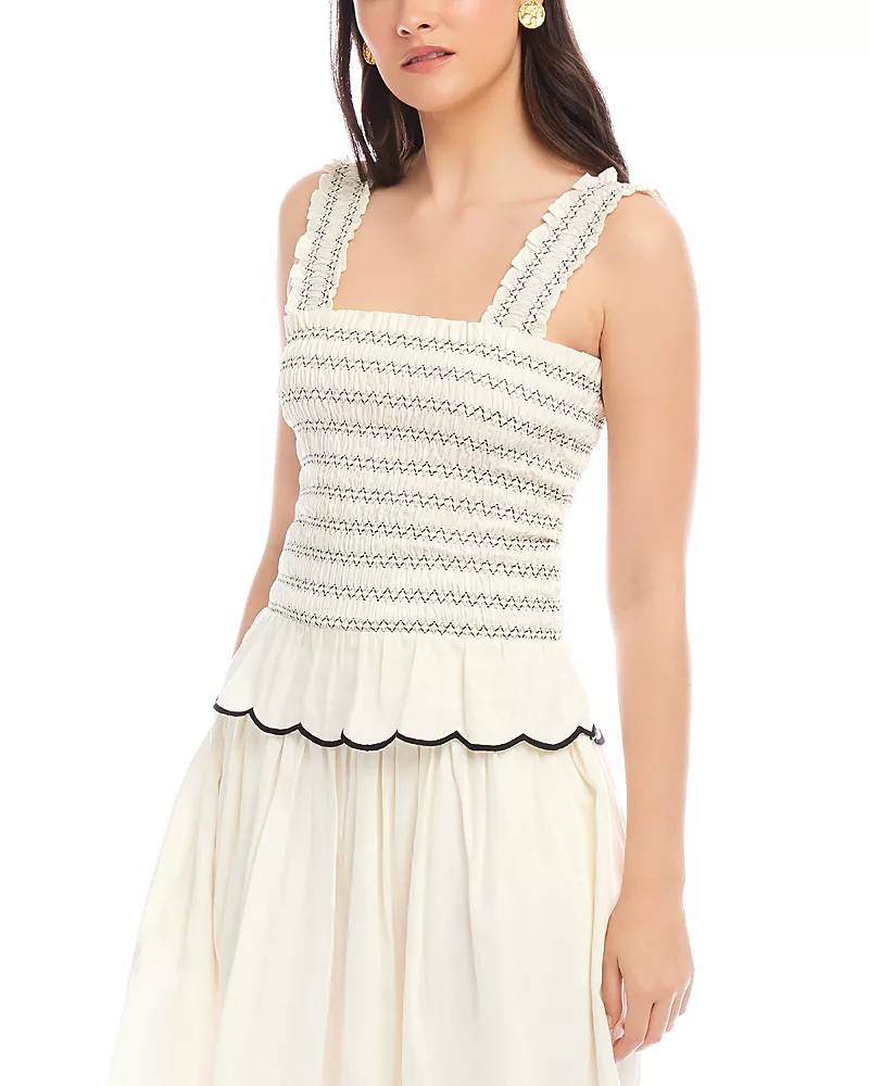 Fifteen Twenty Elliot Smocked Tank Top