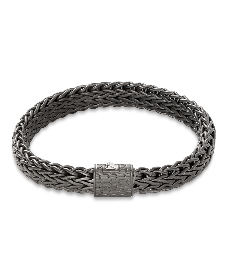 John Hardy Sterling Silver Black Rhodium Icon Flat Bracelet, 11mm