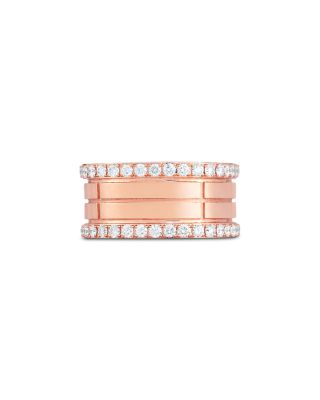 Roberto Coin - 18K Rose Gold Portofino Diamond Four Row Ring