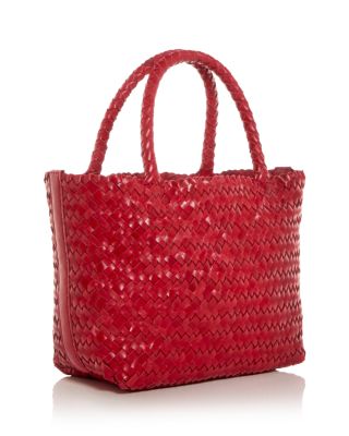 Handwoven Mini Leather Tote