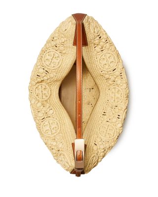 T Monogram Raffia Balloon Bag