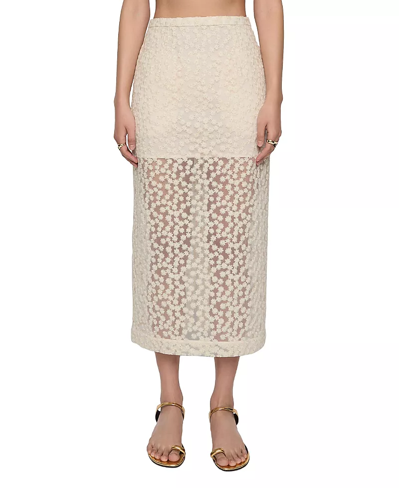 Rebecca Minkoff Jaci Midi Lace Skirt