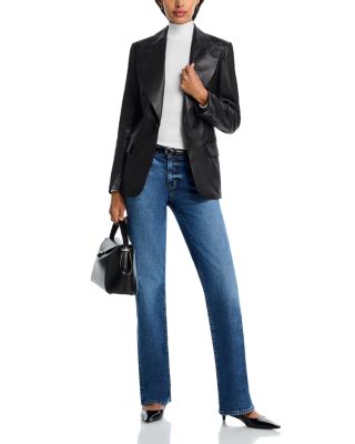 The Peak Lapel Leather Jacket