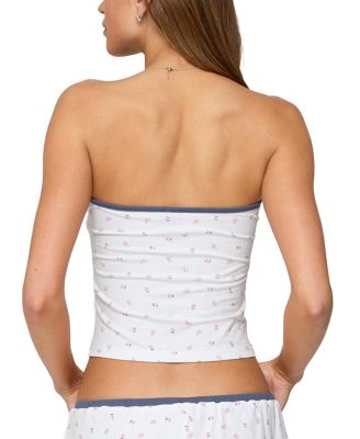Stefi Floral Contrast Tube Top