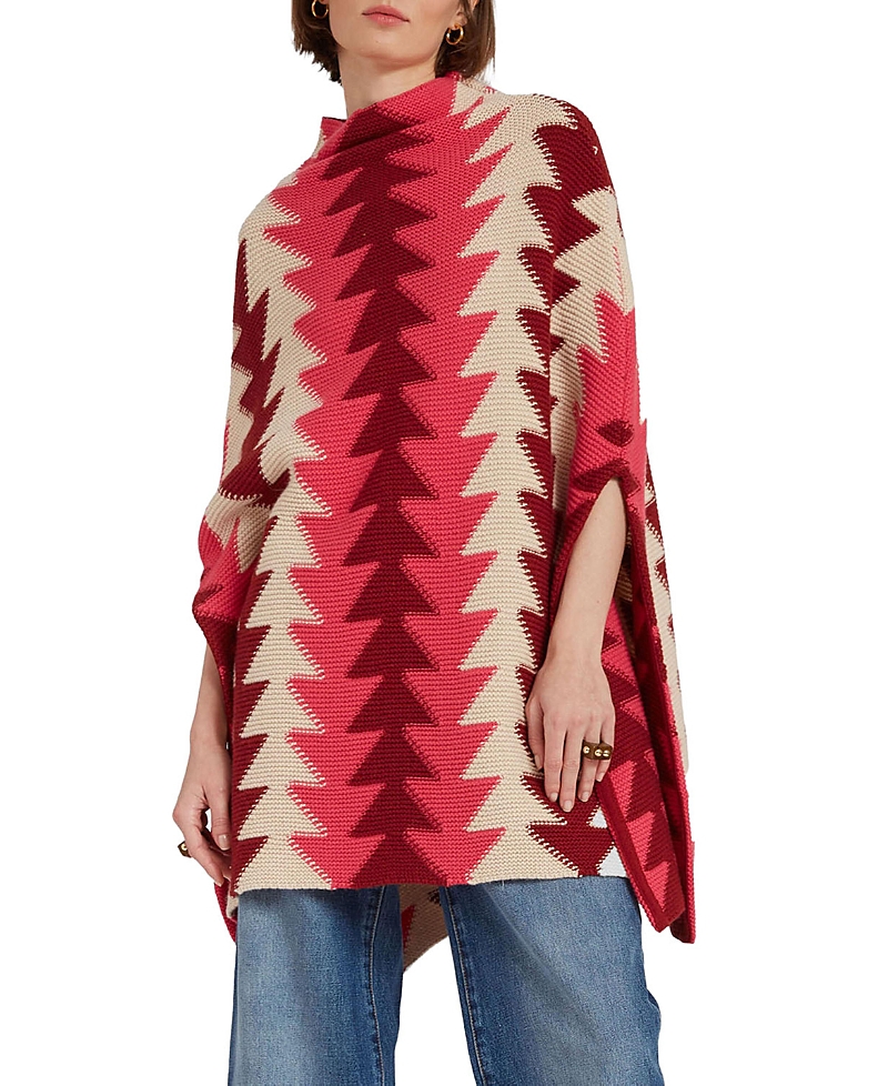 La Doublej Trine Cape Multicolor Bordeaux