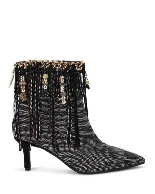 Women&#39;s Fringe Beaded Booties