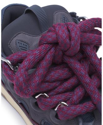  Men&#39;s Curb Sneakers in Leather with Snake Laces