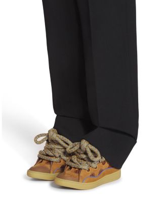  Men's Curb Sneakers in Leather with Snake Laces