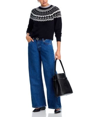 100% Cashmere Fair Isle Crewneck Sweater - Exclusive