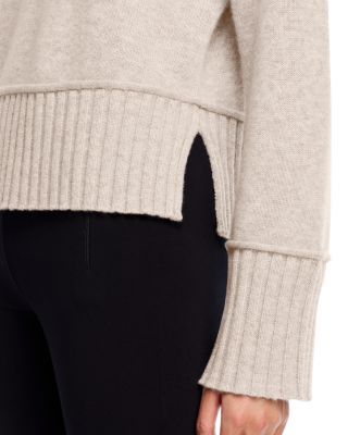 100% Cashmere Boxy Mock Neck Sweater - Exclusive