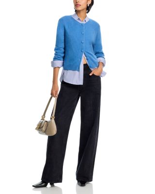 100% Cashmere Crewneck Cardigan - Exclusive