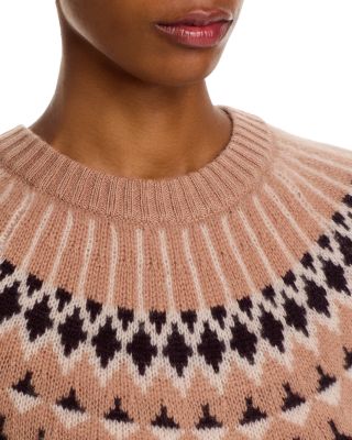 100% Cashmere Fair Isle Crewneck Sweater - Exclusive