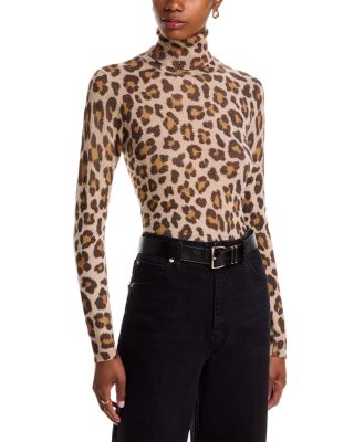 Animal Printed Turtleneck Sweater - Exclusive
