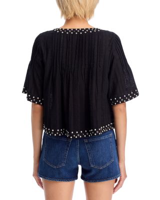 Studded Pintucked Top - Exclusive