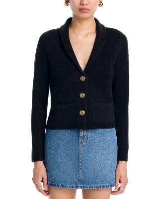 AQUA - Novelty Button Cashmere Blazer - Exclusive
