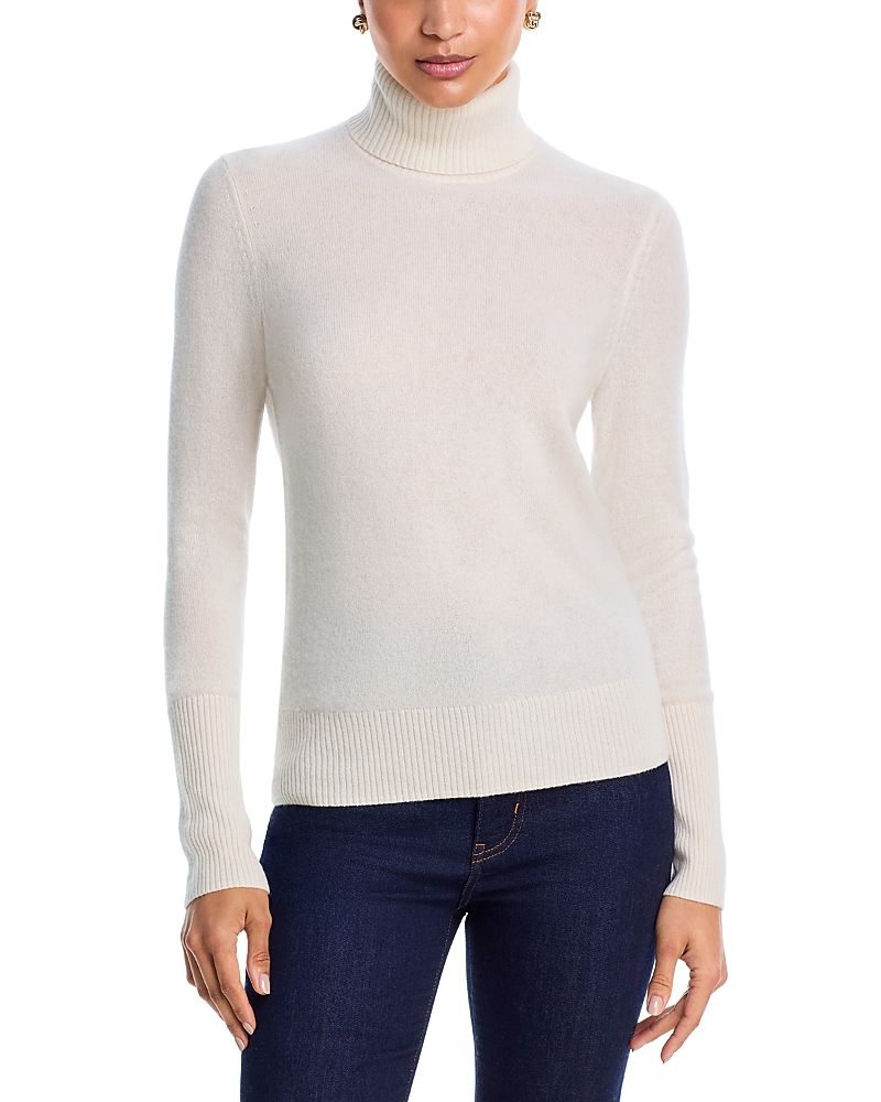 Aqua 100% Cashmere Turtleneck Sweater - Exclusive