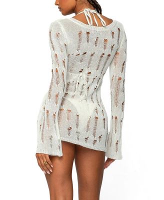  Manuela Distressed Knit Mini Dress
