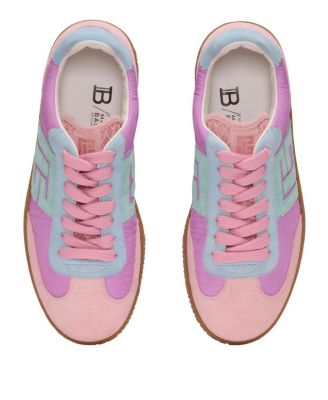 Women's Swan Suede and Nylon Trainers