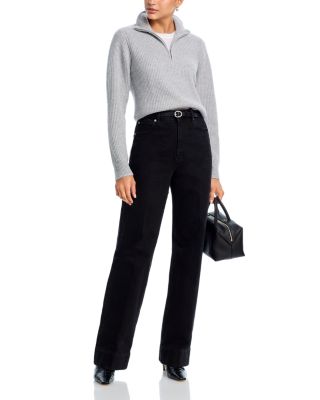 100% Cashmere Zip Neck Sweater - Exclusive