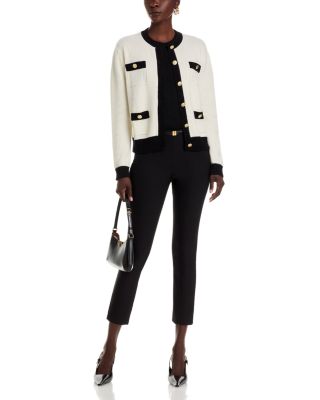 100% Cashmere Contrast Trim Cardigan - Exclusive