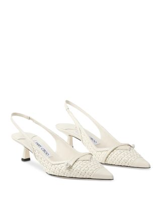 Jimmy Choo - Women's Amita 45 Raffia Slingback Pumps