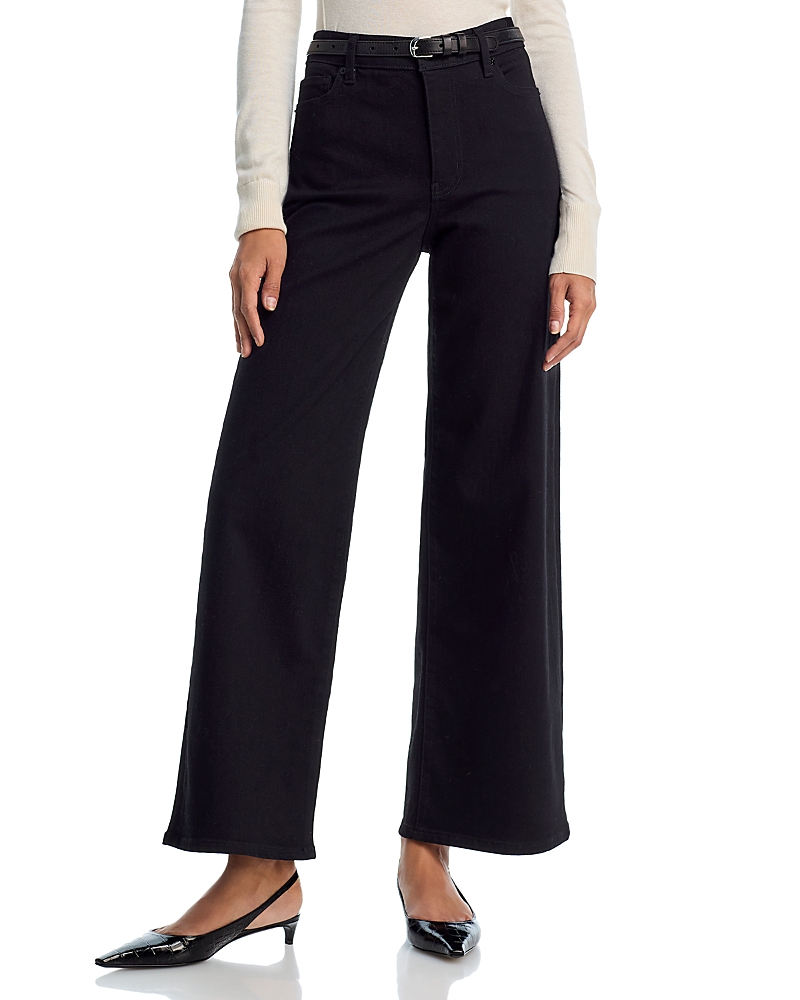 Frame Le Slim Palazzo High Rise Jeans In Black In Black