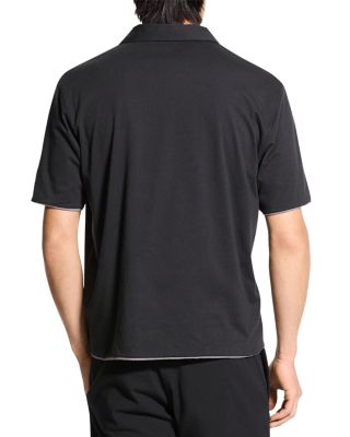 Double Layered Johnny Collar Polo Shirt