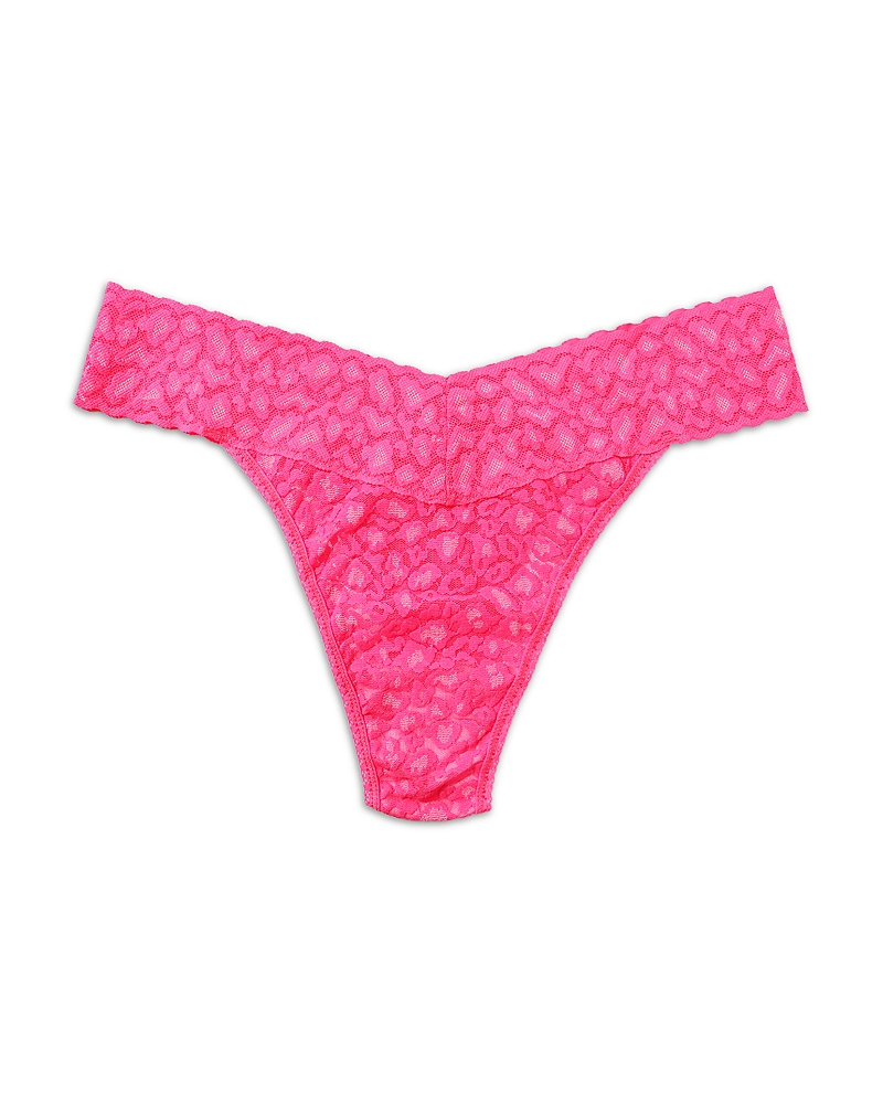 HANKY PANKY LEOPARD LACE ORIGINAL RISE THONG