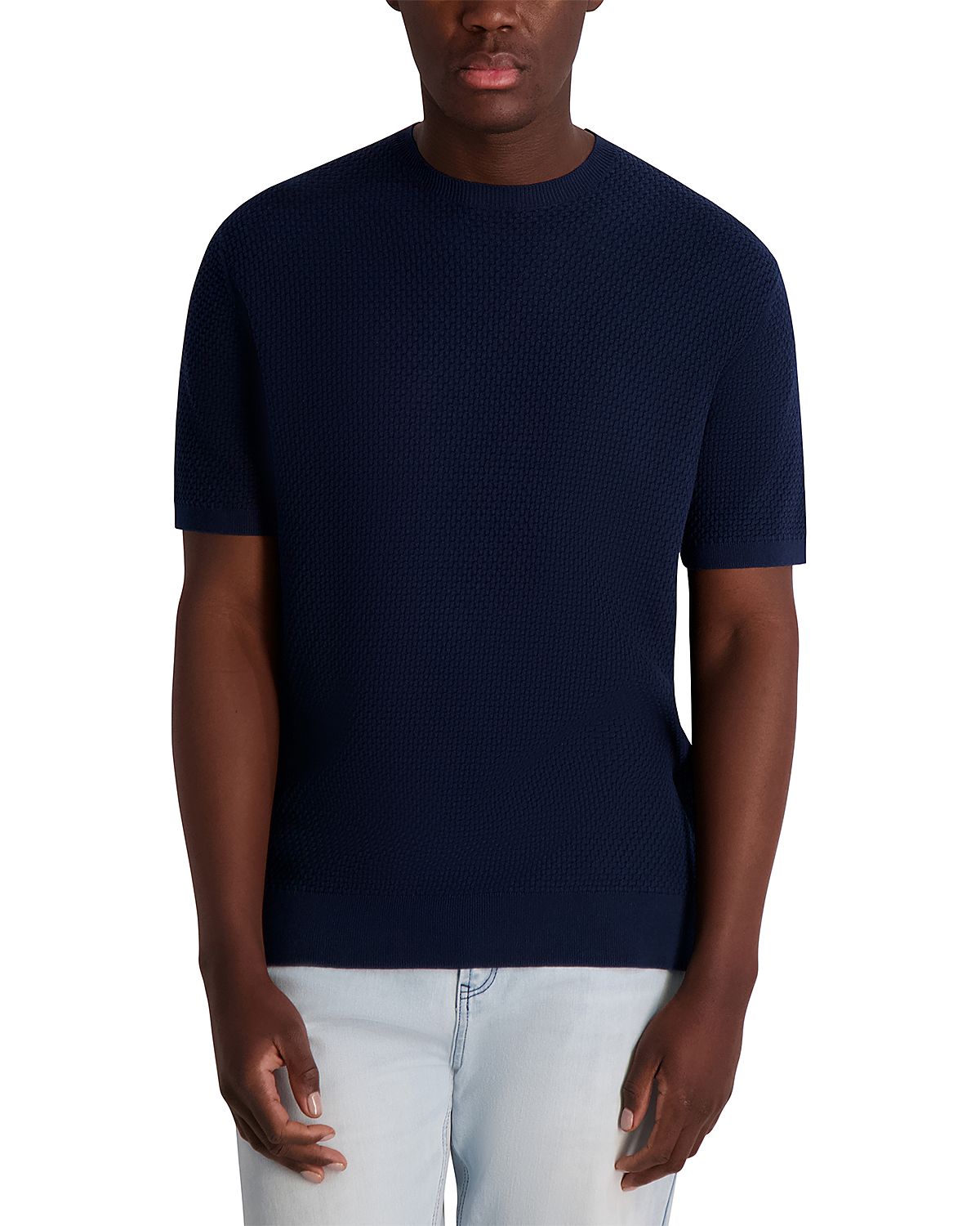 Karl Lagerfeld Paris Waffle Knit Textured Tee