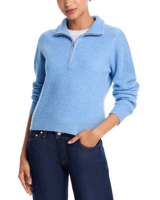 100% Cashmere Zip Neck Sweater - Exclusive