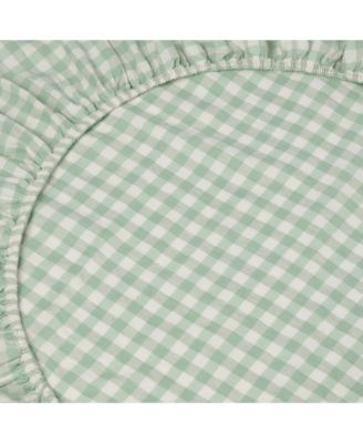 Gingham Linen Blend Fitted Sheet