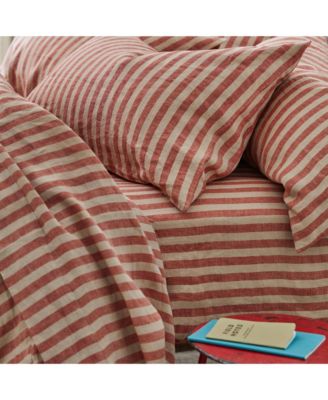 Pembroke Stripe Linen Fitted Sheet, Twin