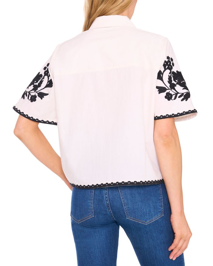 Short Sleeve Embroidered Shirt